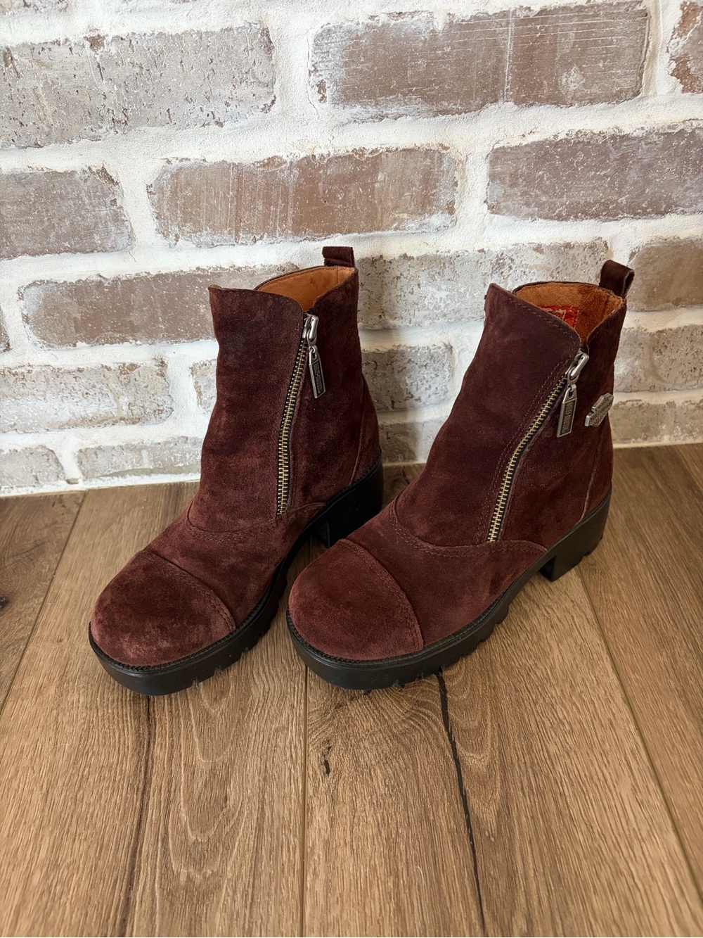 Harley-Davidson Brown Suede Women’s Boots - Size 6
